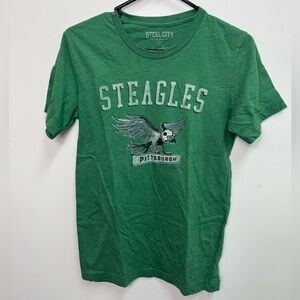 Steel City Steagles Pittsburgh Green Shirt, Small